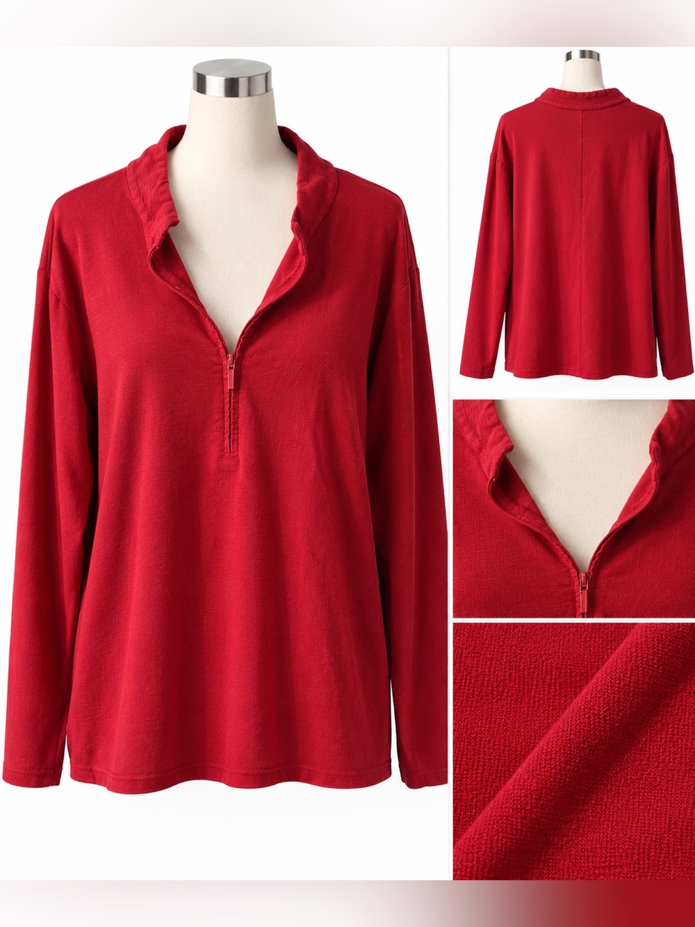 Eileen Fisher 3X Lightweight Zip-Front Jacket